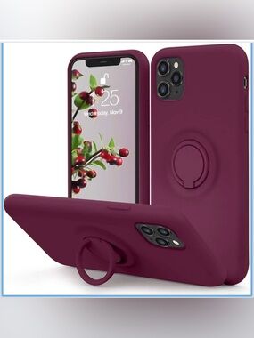 MOCCA IPhone 11 PRO MAX Silicon Case with Kickstand Wine Red